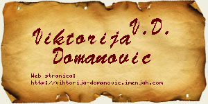 Viktorija Domanović vizit kartica